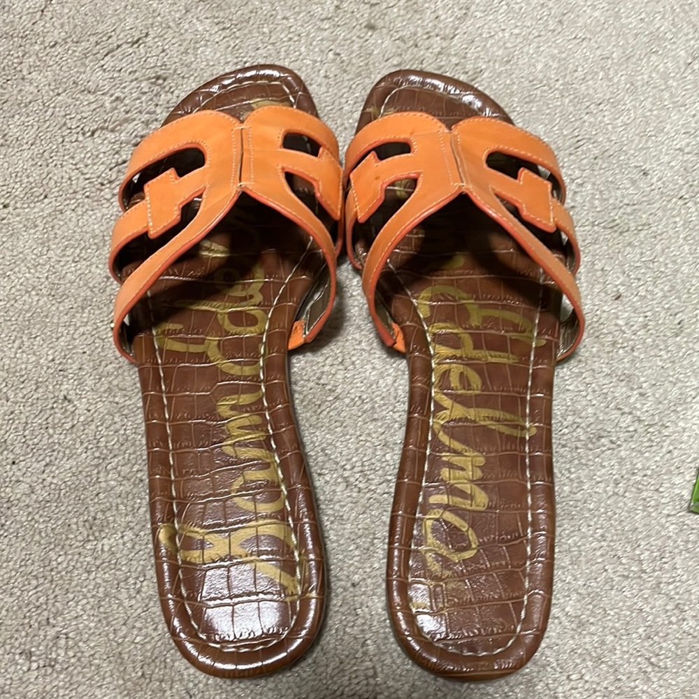 Sam Edelman ‘Bay’ Leather Sandals - Tangelo color (orange)